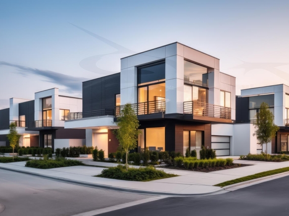 Luxury housing projects, featuring modern townhouses and villas. Explore investment opportunities in the real estate market with property listings.