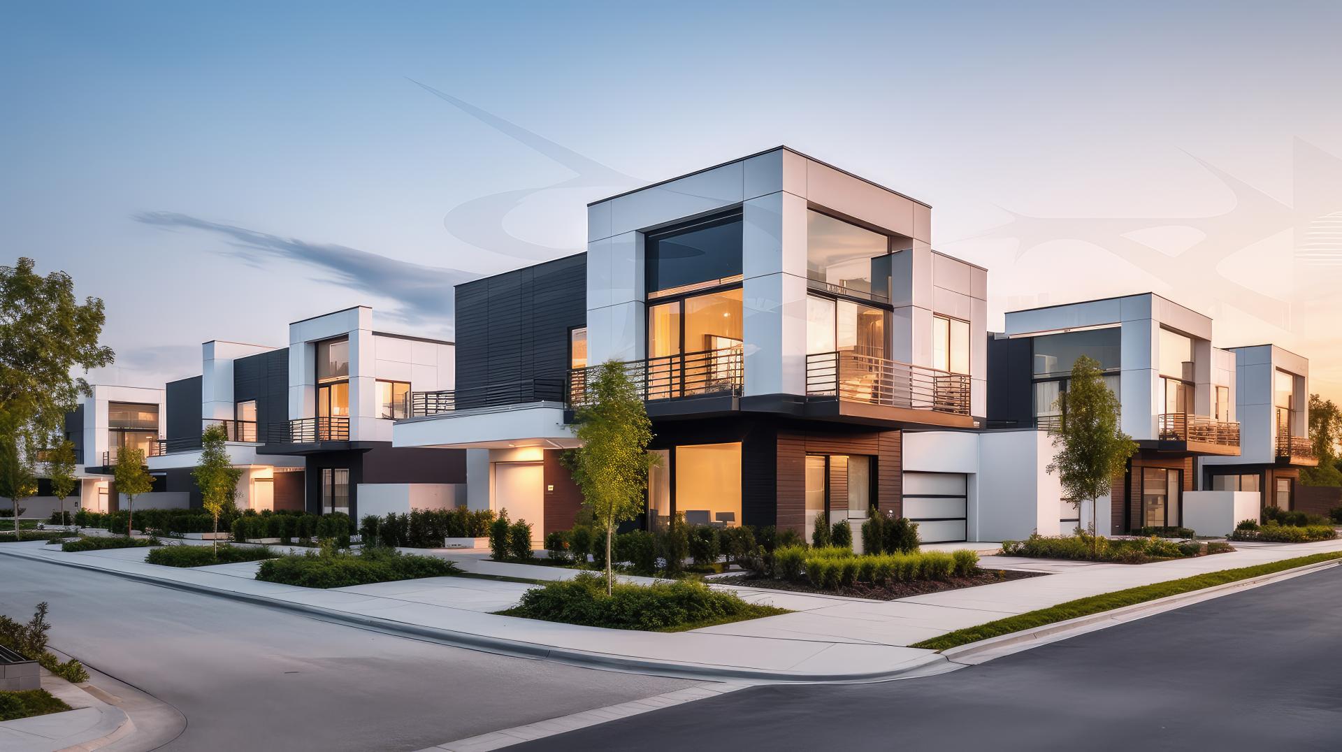 Luxury housing projects, featuring modern townhouses and villas. Explore investment opportunities in the real estate market with property listings.
